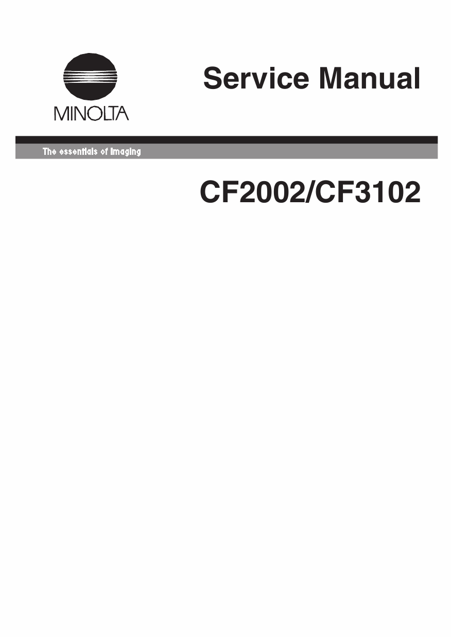 Konica-Minolta MINOLTA CF2002 CF3102 Service Manual-1
